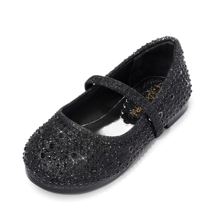 Girls black glitter pumps best sale